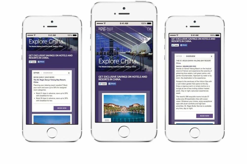 Starwood Hotels: Explore China eOffers>Mobile
