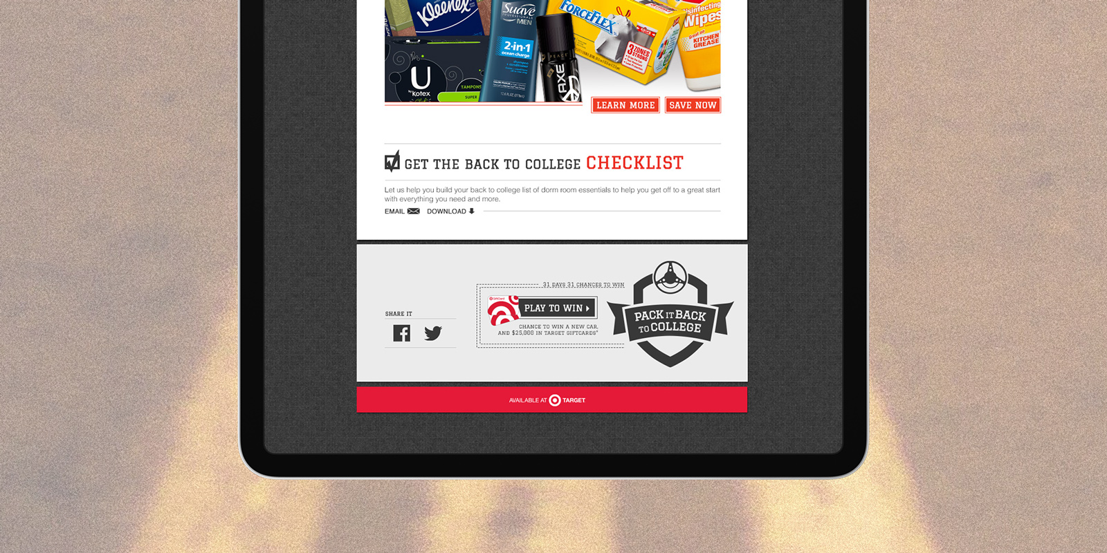 Pack it Back to College - Web 2